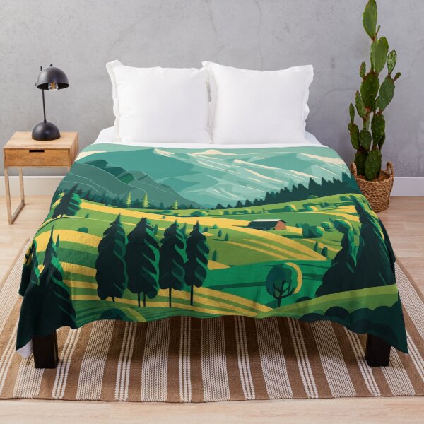 Item preview, Green Alpine Landscape designed and sold by Vector Scout Lab.