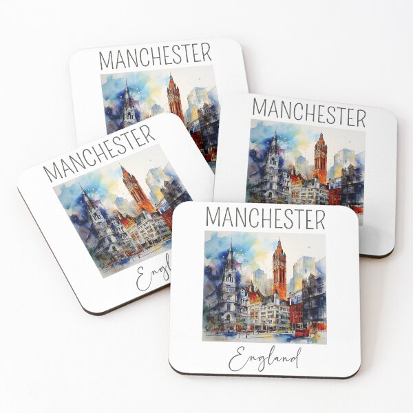 Artikelvorschau, Ein Aquarelldesign von Manchester - England entworfen und verkauft von Sketch-Shack.