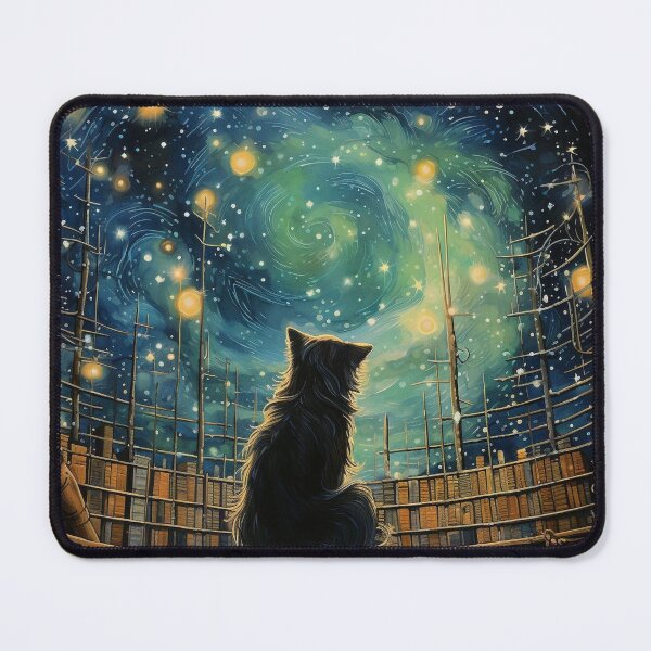 Item preview, Stargazing at Halcyon Library: A Journey Along the Luminous Trail of Stars with a Canine Companion designed and sold by Christian Weiss.