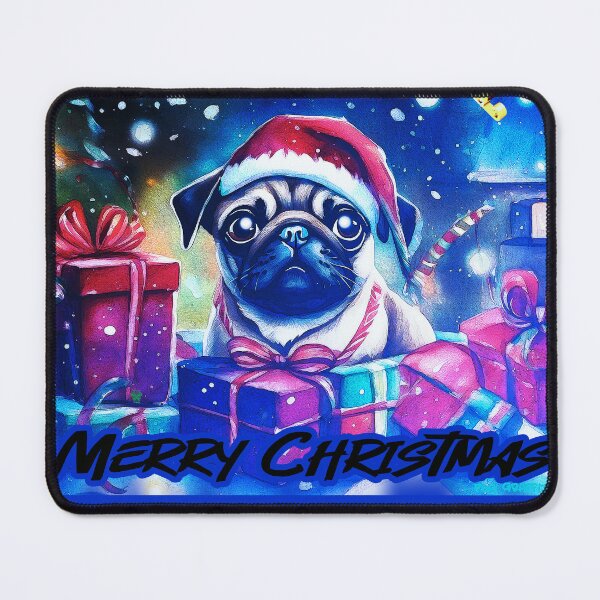 Item preview, Pug HAPPY HOLIDAYS 77 MERRY CHRISTMAS PUGGY HOLIDAYS  designed and sold by RedBluffTraders.