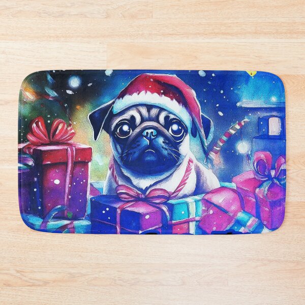Item preview, Pug HAPPY HOLIDAYS 77 MERRY CHRISTMAS PUGGY HOLIDAYS  designed and sold by RedBluffTraders.