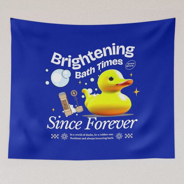 Item preview, White Brightening Bath Time Since Forever Rubber Ducky designed and sold by Ninety9Secrets.