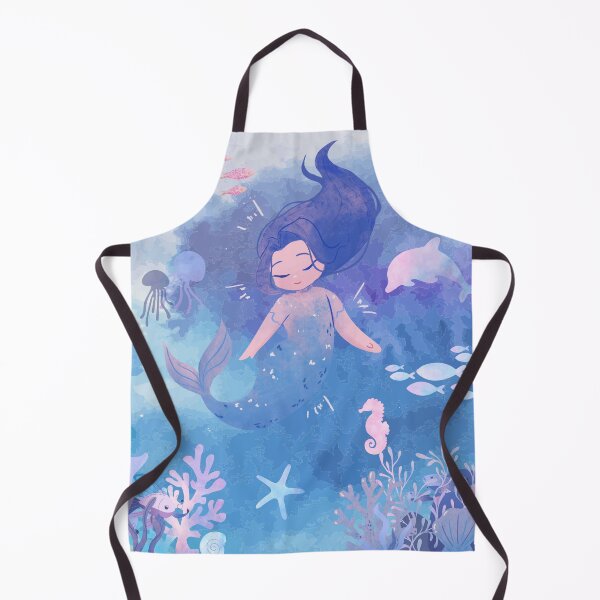 Item preview, cute mermaid in deep ocean designed and sold by Taloory.