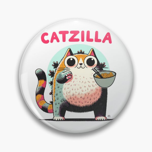 Item preview, CATZILLA RERTO WITH RAMEN BOWL designed and sold by HYPeR-NaTUrE.