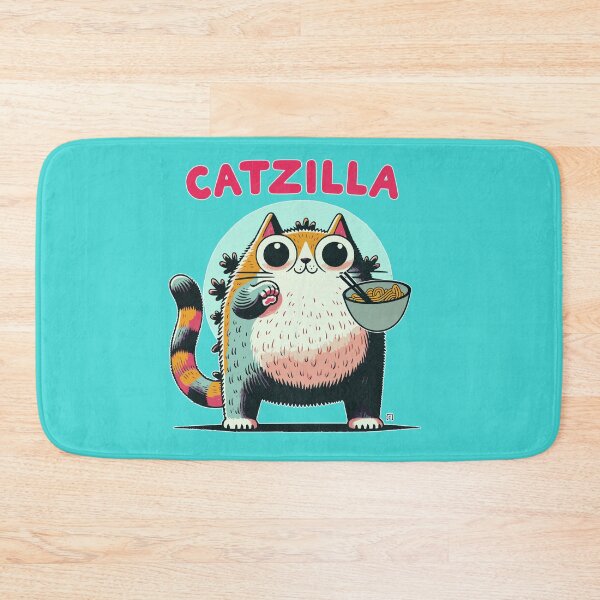 Item preview, CATZILLA RERTO WITH RAMEN BOWL designed and sold by HYPeR-NaTUrE.