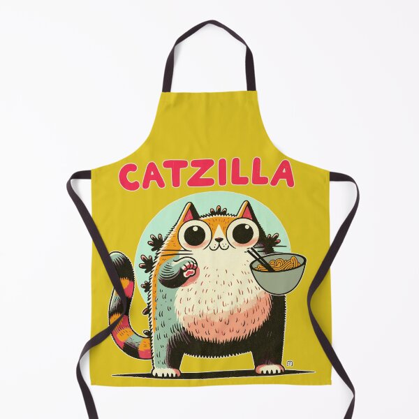 Item preview, CATZILLA RERTO WITH RAMEN BOWL designed and sold by HYPeR-NaTUrE.