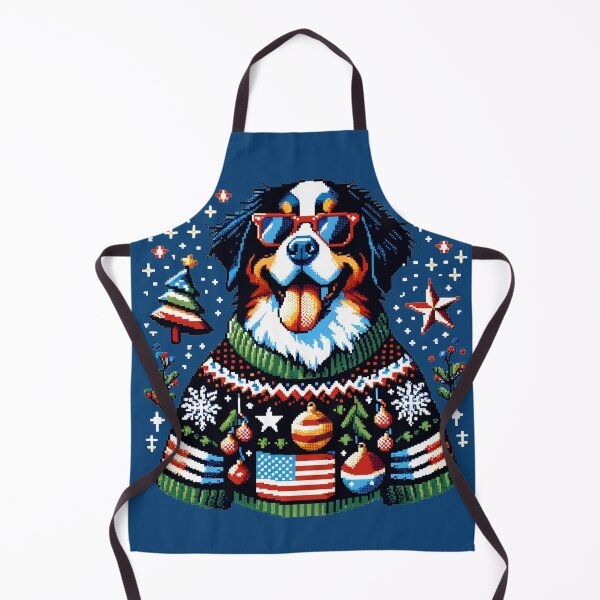 Item preview, Merry Woofmas | Happy Bernese Mountain Dog| Ugly Sweater USA Flag Edition designed and sold by TheMostLikely.