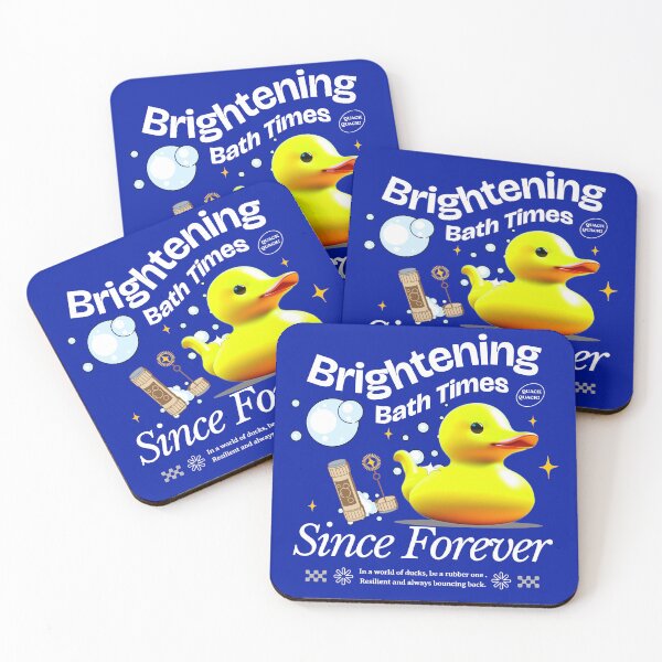 Item preview, White Brightening Bath Time Since Forever Rubber Ducky designed and sold by Ninety9Secrets.