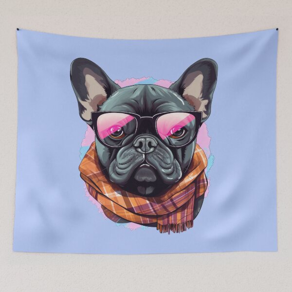Item preview, Hipster French Bulldog designed and sold by ZombieLH.
