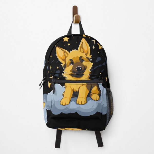 Item preview, Cute Kawaii German Shepherd Puppy Dog On The Cloud With Stars. Gsd dog breed baby pup Illustration designed and sold by NBSStore.