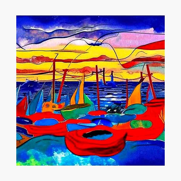 Item preview, Dinghies sail past designed and sold by George Hutton Hunter.