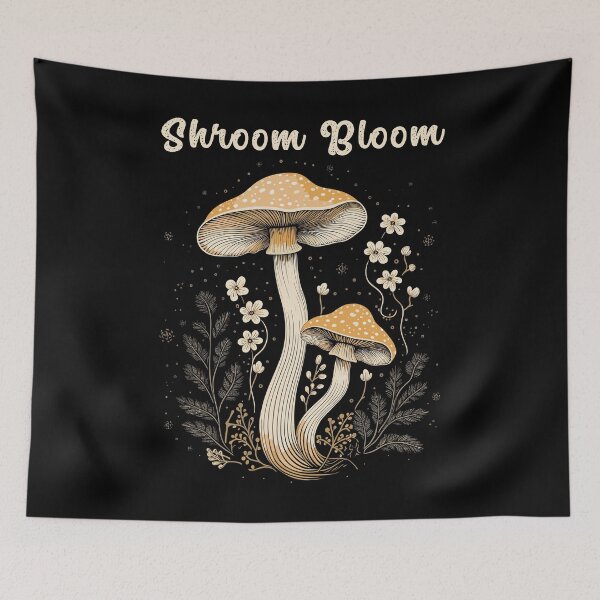 Item preview, Mushrooms With Flowers Shroom Bloom designed and sold by CosyTeal.