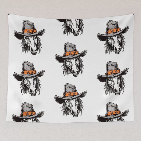 Item preview, Hat-Clad Halloween Horse Bold Outline Delight designed and sold by DigitalGraphic1.