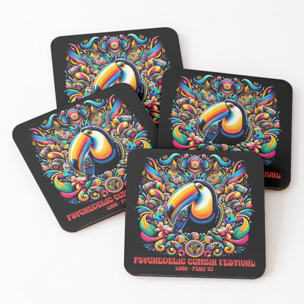 Item preview, Psychedelic Cumbia Fusion: Peruvian Toucan Amidst Vibrant, Musical Andean Dreamscape. designed and sold by ARVA-Digital.