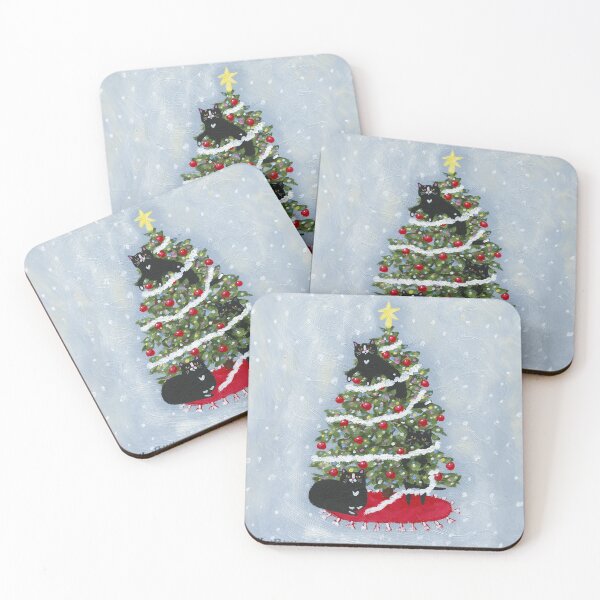 Item preview, Cats In The Christmas Tree designed and sold by KilkennyCat Art.