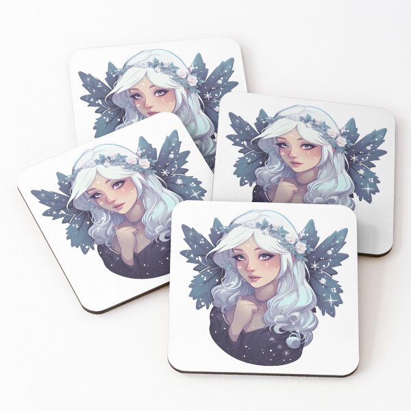 Artikelvorschau, Zauberhafter Schneefeen-Aufkleber/Magnet entworfen und verkauft von ColorStudioArt.