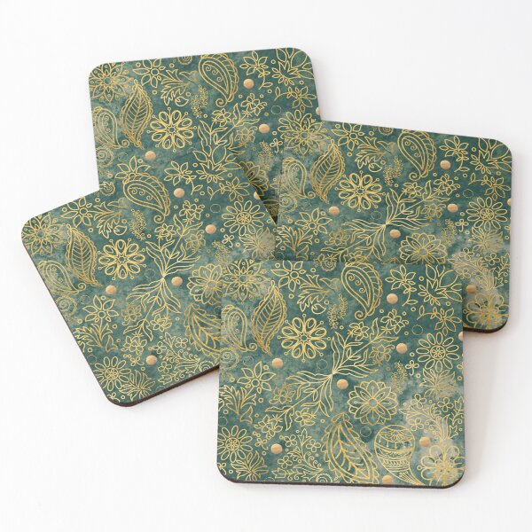Item preview, hazy green and gold mandala pattern designed and sold by Taloory.