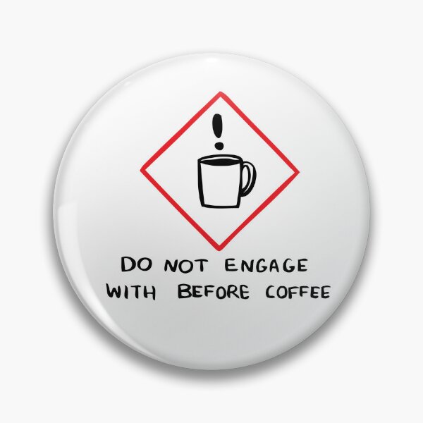 Item preview, Coffee warning sticker designed and sold by twisteddoodles.