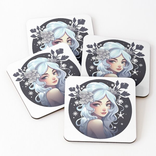 Artikelvorschau, Zauberhafter Schneefeen-Aufkleber/Magnet entworfen und verkauft von ColorStudioArt.