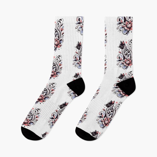 Item preview, Pastel Color Abstract Cat Tattoo Design designed and sold by Coffee Lifestyle.