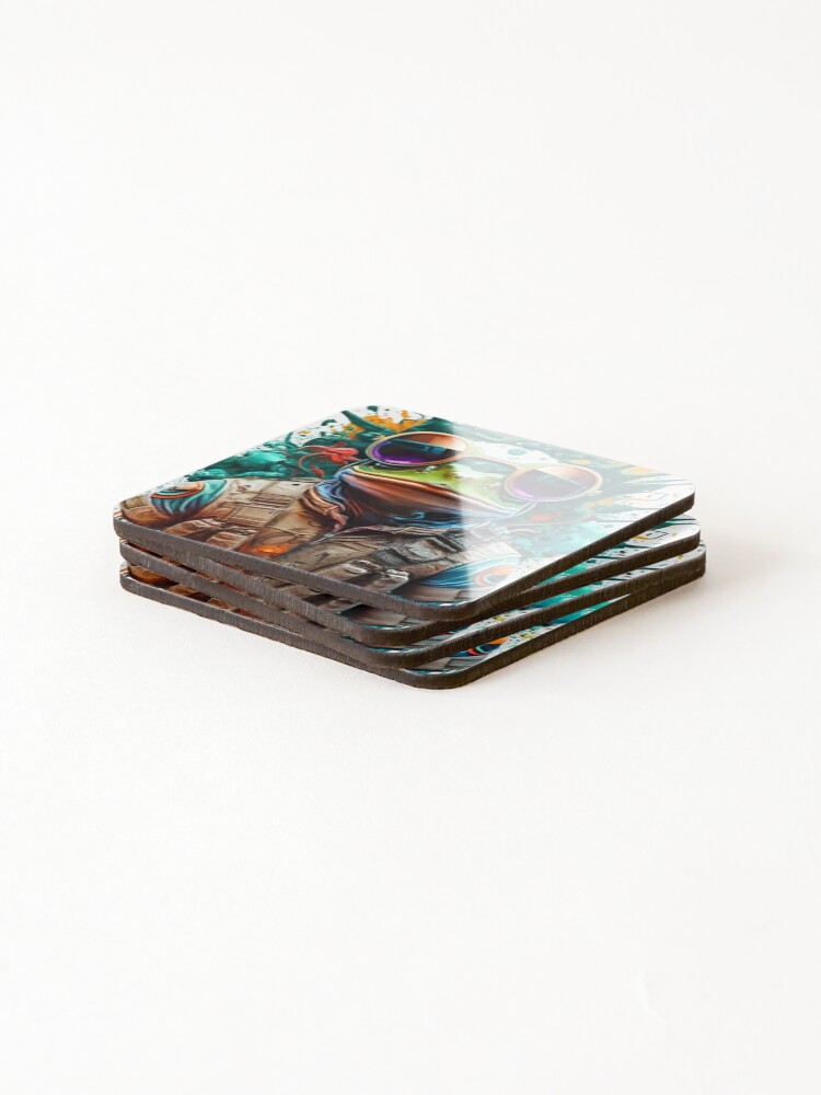 Thumbnail 4 of 5, Coasters (Set of 4), Frog designed and sold by Rostislav1401.