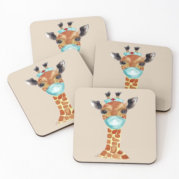 Item preview, Watercolour Frontline Giraffe  designed and sold by Artbylees.