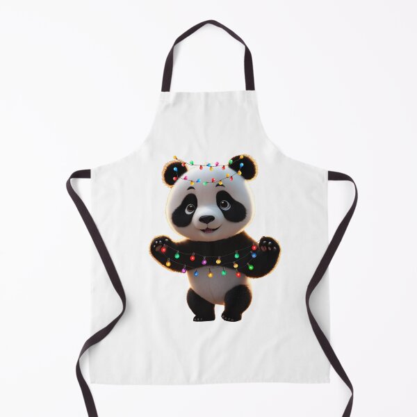 Item preview, Cute Panda with Christmas lights no santa hat no Christmas tree designed and sold by BotunPeony.