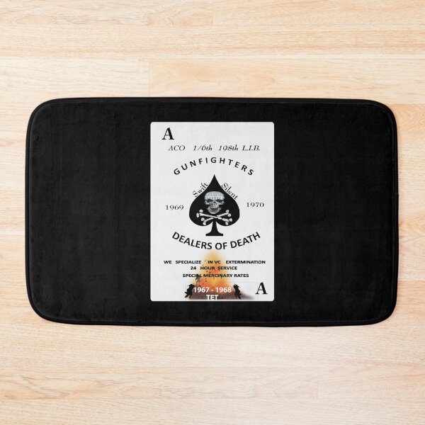 Item preview, Army - ACO 1-6th 198th L.I.B -Gunfighters - Death Card 67-69 Tet w Fire X 300 designed and sold by Military Insignia Products.