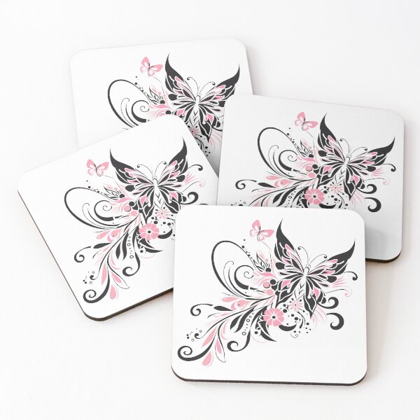 Item preview, Pastel Color Abstract Butterfly Tattoo Design designed and sold by Coffee Lifestyle.
