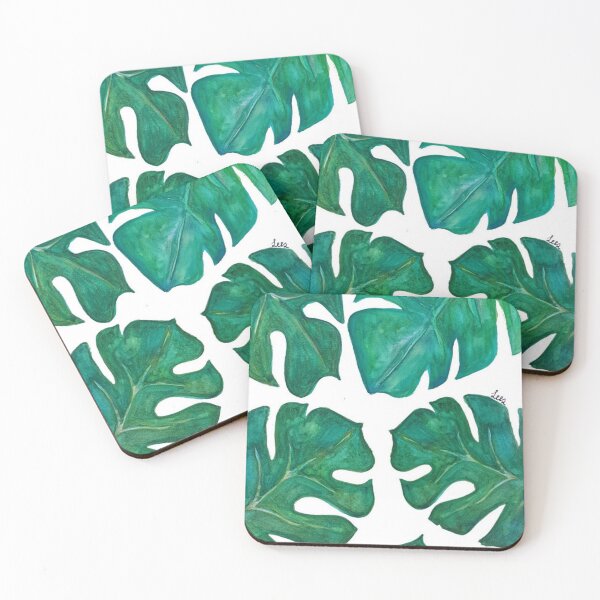 Item preview, Watercolour monstera leaves designed and sold by Artbylees.