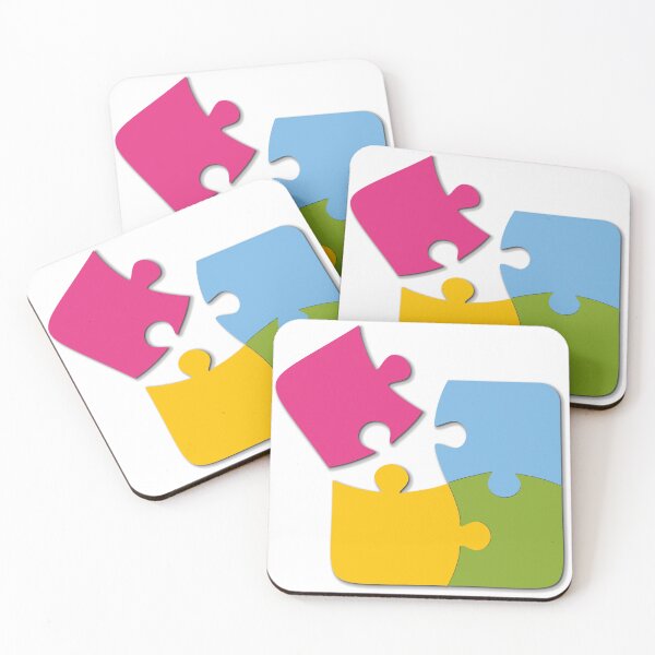 Item preview, Set of multicolored puzzle pieces. Symbolic pieces of the autism jigsaw. designed and sold by NataliaVVV.