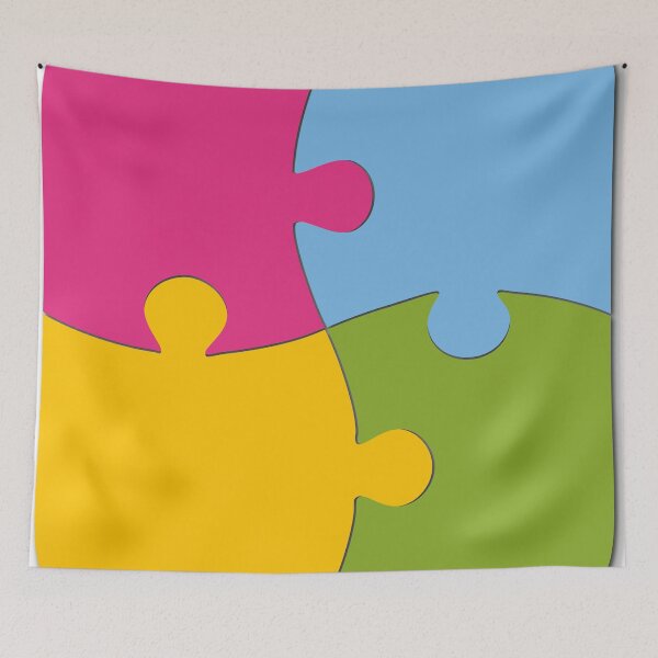 Item preview, Set of multicolored puzzle pieces. Symbolic pieces of the autism jigsaw. designed and sold by NataliaVVV.