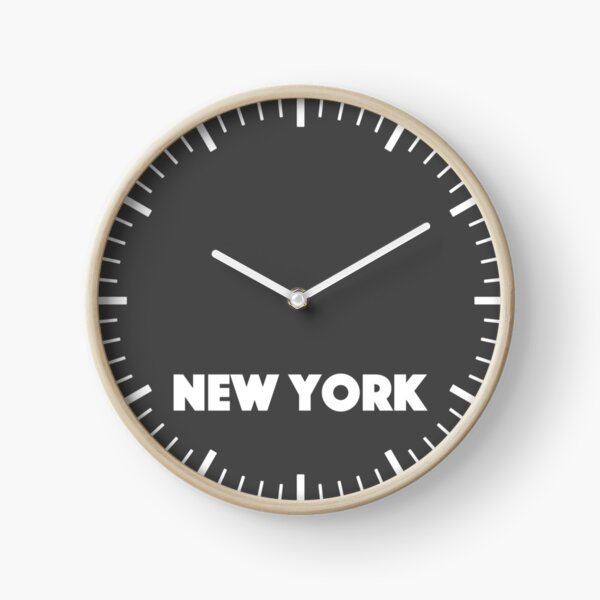 "new york time zone" Clock for Sale by PineLemon Redbubble