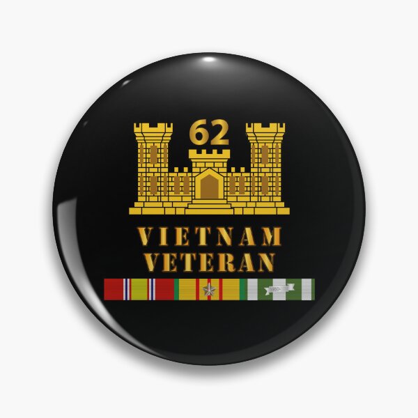 Item preview, Army - 62nd Engineer Battalion - ENG Branch - Vietnam Vet w VN SVC designed and sold by Military Insignia Products.