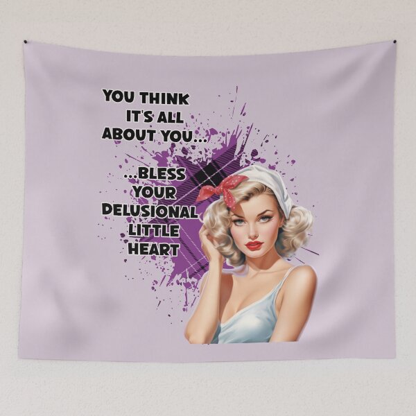 Item preview, Retro Housewife Humor You Think It's All About You Pin-up Illustration Art designed and sold by adriana-holmes.