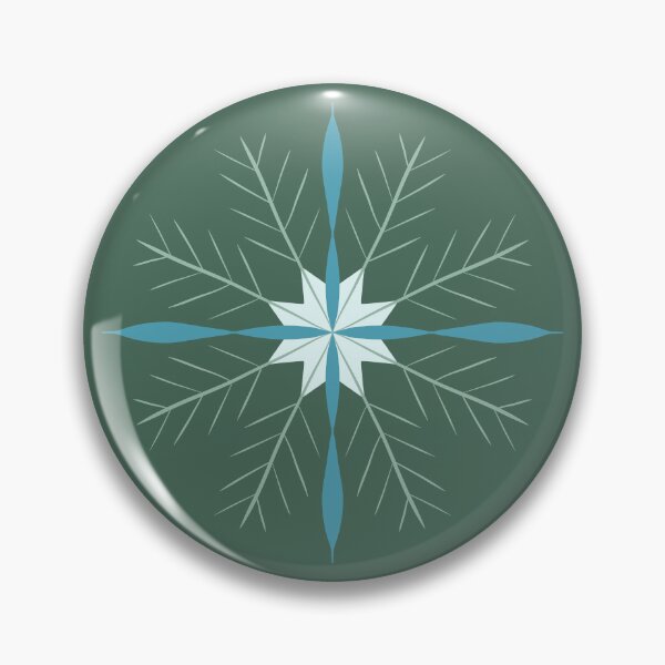 Item preview, Minimalist snowflake in green motif designed and sold by martaaileen.