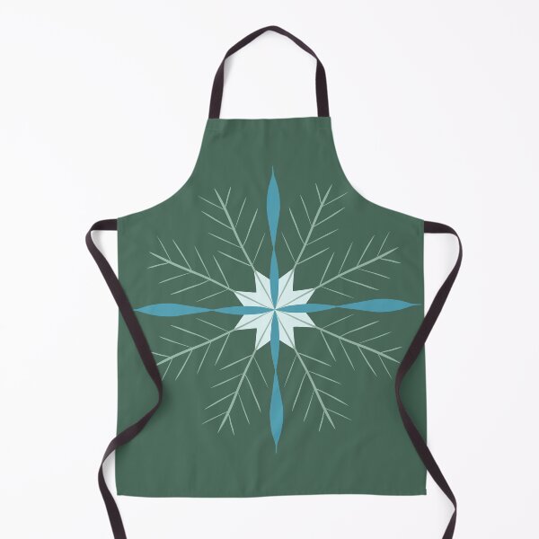 Item preview, Minimalist snowflake in green motif designed and sold by martaaileen.