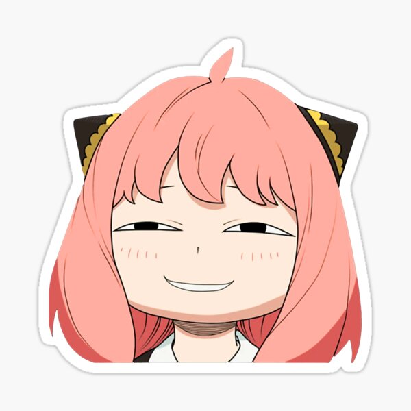 Anya Emoji Sticker for Sale by Scomicmaker