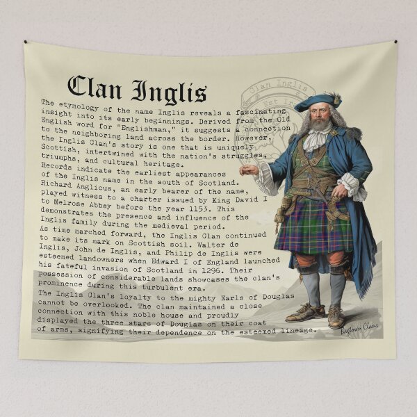 Item preview, Clan Inglis Scottish History  designed and sold by BagTown Clans.