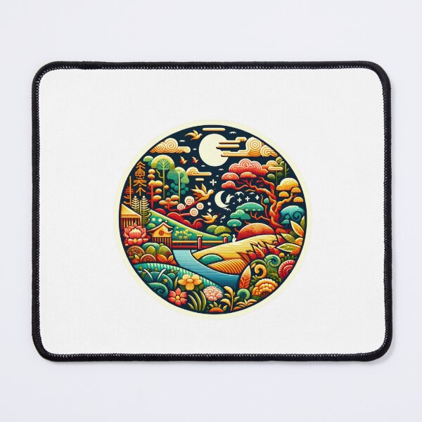 Item preview, vibrantly colored night forest designed and sold by VoilaPrint.
