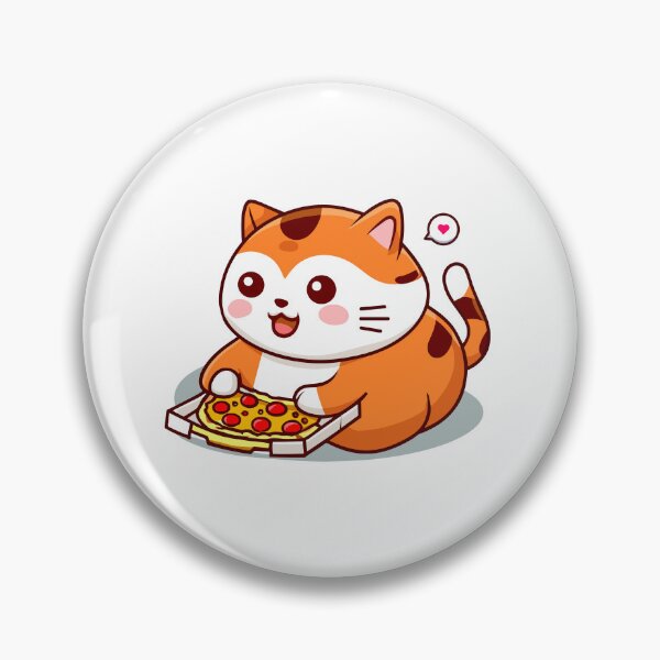 Item preview, Cute fat cat likes to eat pizza. designed and sold by tanapong51.