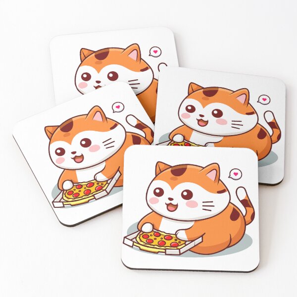 Item preview, Cute fat cat likes to eat pizza. designed and sold by tanapong51.