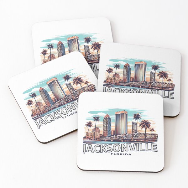 Item preview, Jacksonville Florida Watercolor Illustration designed and sold by PaintMeWorld.