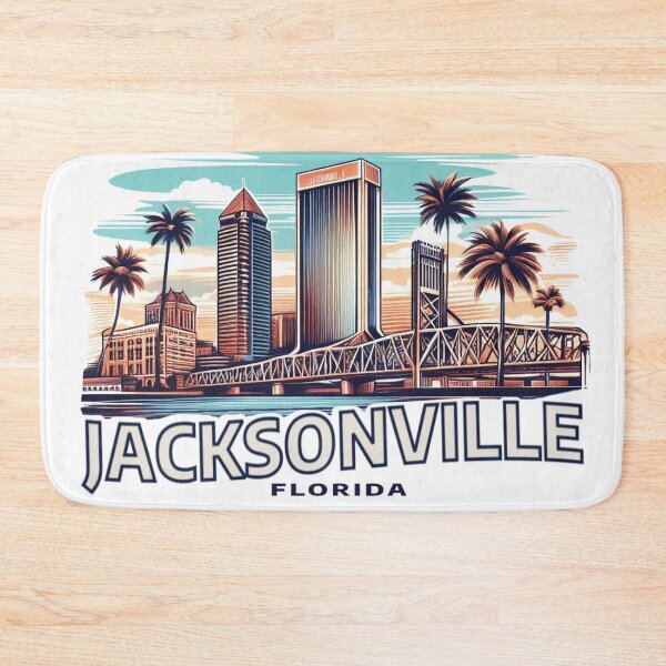 Item preview, Jacksonville Florida Watercolor Illustration designed and sold by PaintMeWorld.