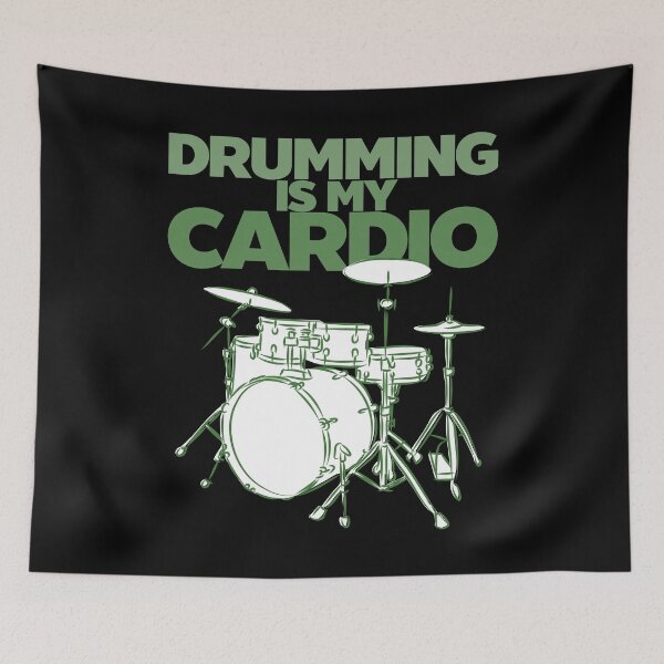 Item preview, Drumming Is My Cardio, Line Art Drawing Of Drum set designed and sold by CJansuebsri.