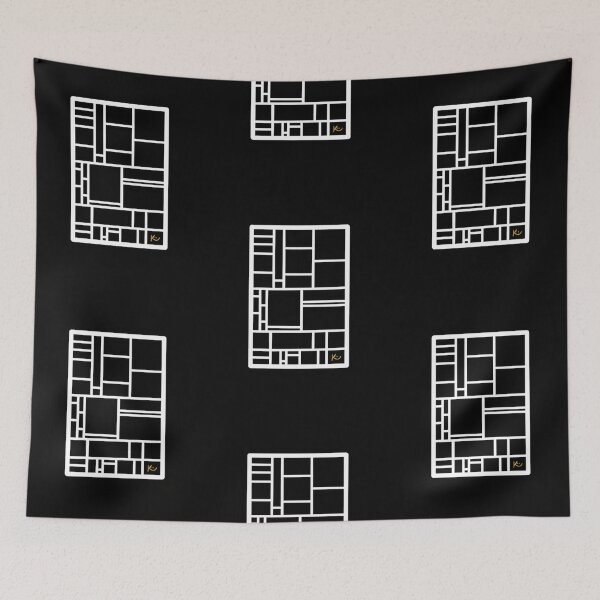 Aperçu de l'œuvre Rectangles abstraits - Noir créée et vendue par Happy-K.