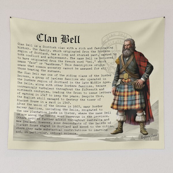 Item preview, Clan Bell Scottish History  designed and sold by BagTown Clans.