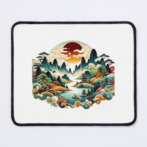 Item preview, Vibrant Chinese Folk Landscape designed and sold by VoilaPrint.
