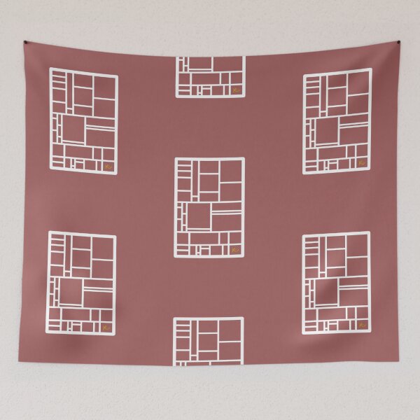 Item preview, Abstract Rectangles - Rose Red designed and sold by Happy-K.