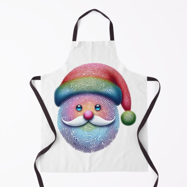 Item preview, Colorful Fingerprint Art: Whimsical Rainbow Santa Illustration designed and sold by Sonic-Store.